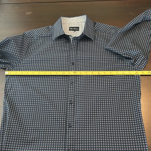 Robert Graham Long Sleeve Blue Geometric Pattern Button Up Shirt Sz XL - Picture 11 of 15